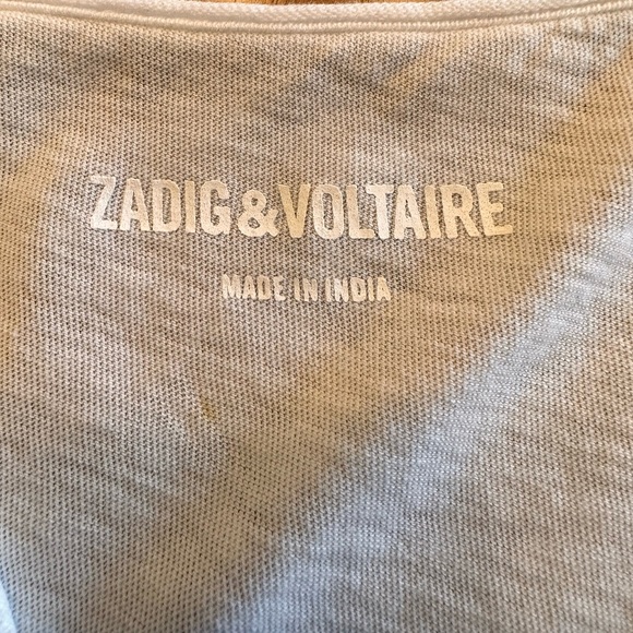 Zadig & Voltaire studded skull T-shirt white size XS - Picture 2 of 6